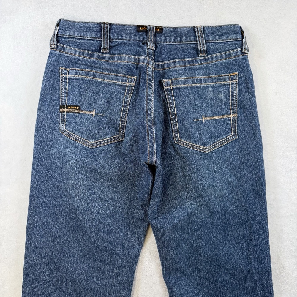 Ariat M5 Jeans Blue Rebar Low Rise Straight Leg Western Mens Size 30x30